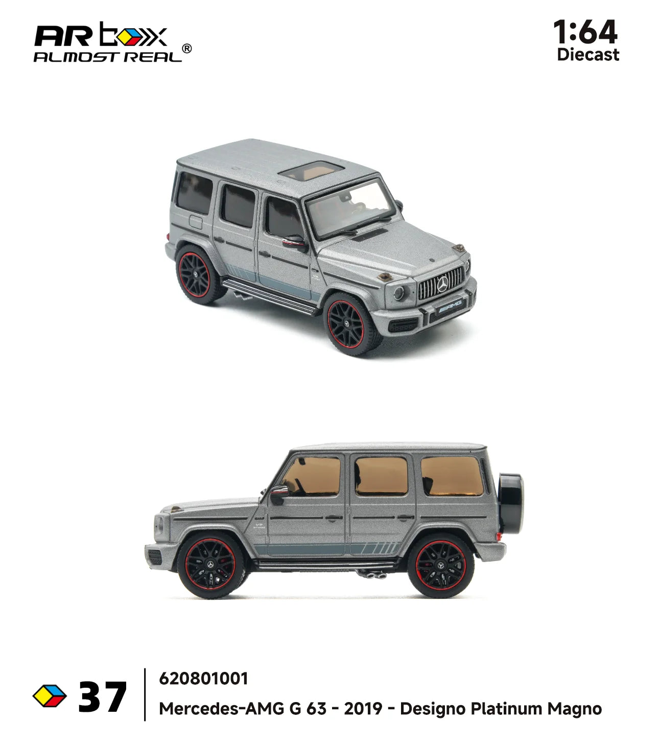 AR Box 1/64 Mercedes-Benz G-Class G Class Big G W463A - Matte Platinum Grey