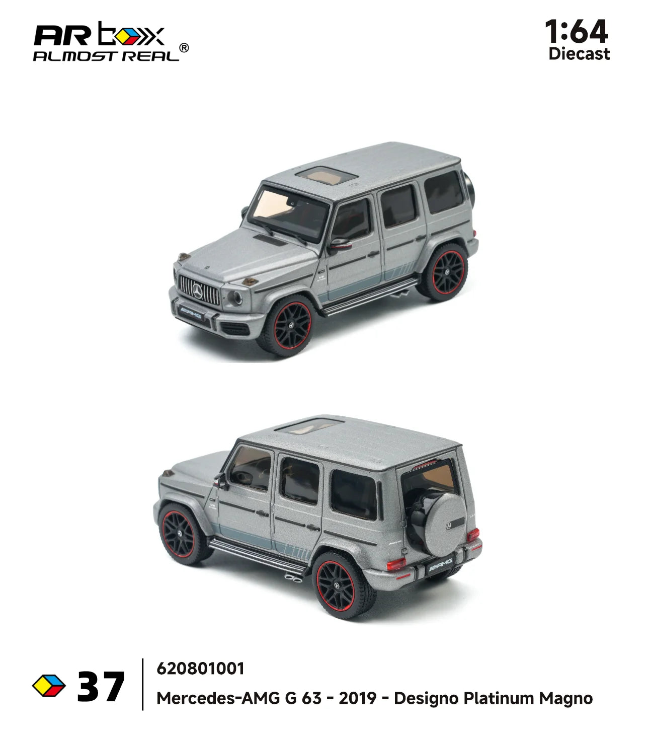 AR Box 1/64 Mercedes-Benz G-Class G Class Big G W463A - Matte Platinum Grey