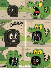 Bite the head crocodile , Mangogo