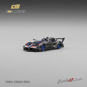CM MODEL - 1:64 Pagani Zonda Revo Barchetta – Carbon Fiber Black
