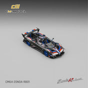CM MODEL - 1:64 Pagani Zonda Revo Barchetta – Carbon Fiber Black