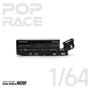POP RACE 1/64 LBWK TRUCK - BLACK NEW TOOLING