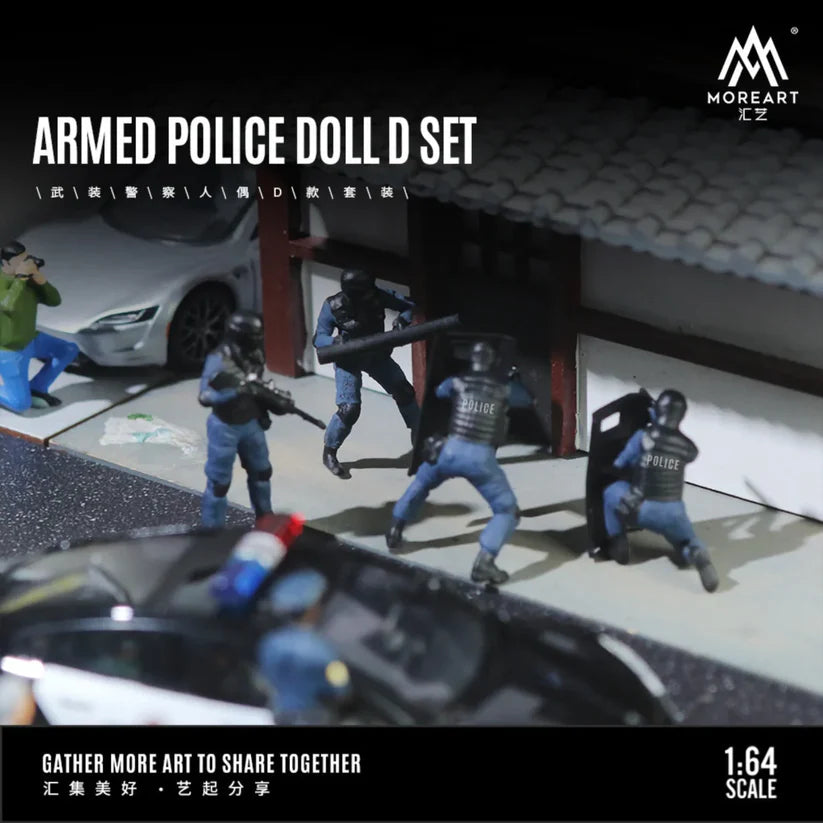 MOREART 1:64 ARMED POLICE DOLL C SET RESIN MODEL (Copy)