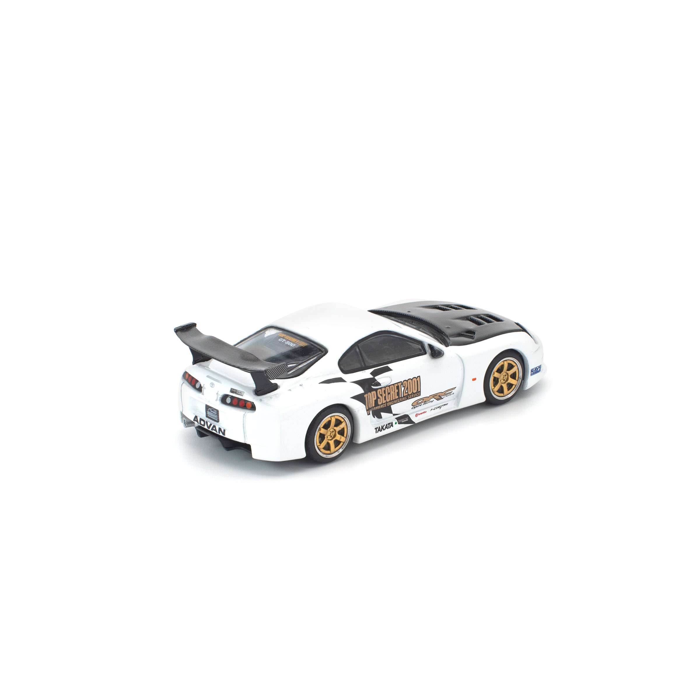 POP RACE 1/64 - TOP SECRET GT300 SUPRA WHITE