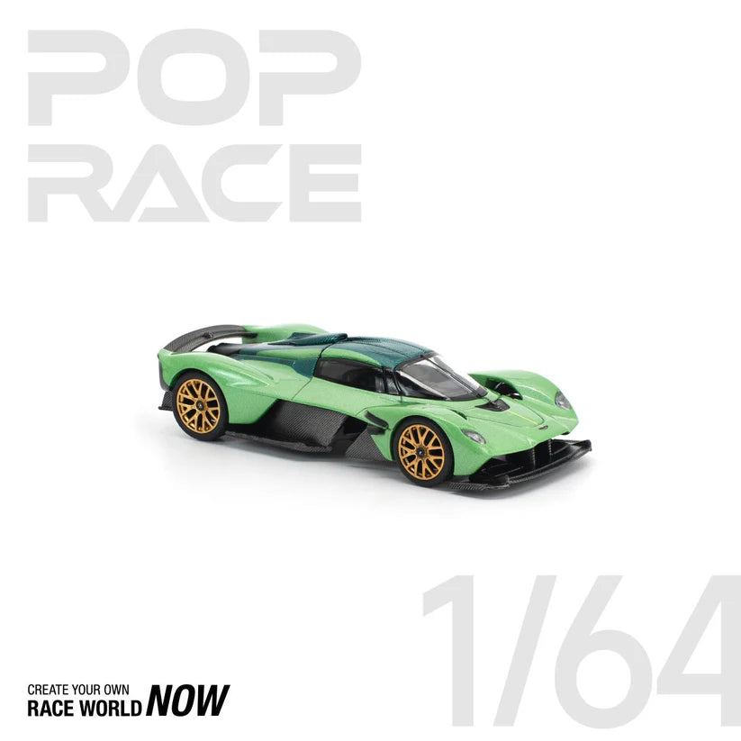 POP RACE 1:64 ASTON MARTIN VALKYRIE IRIDESCENT EMERALD - PRE ORDER