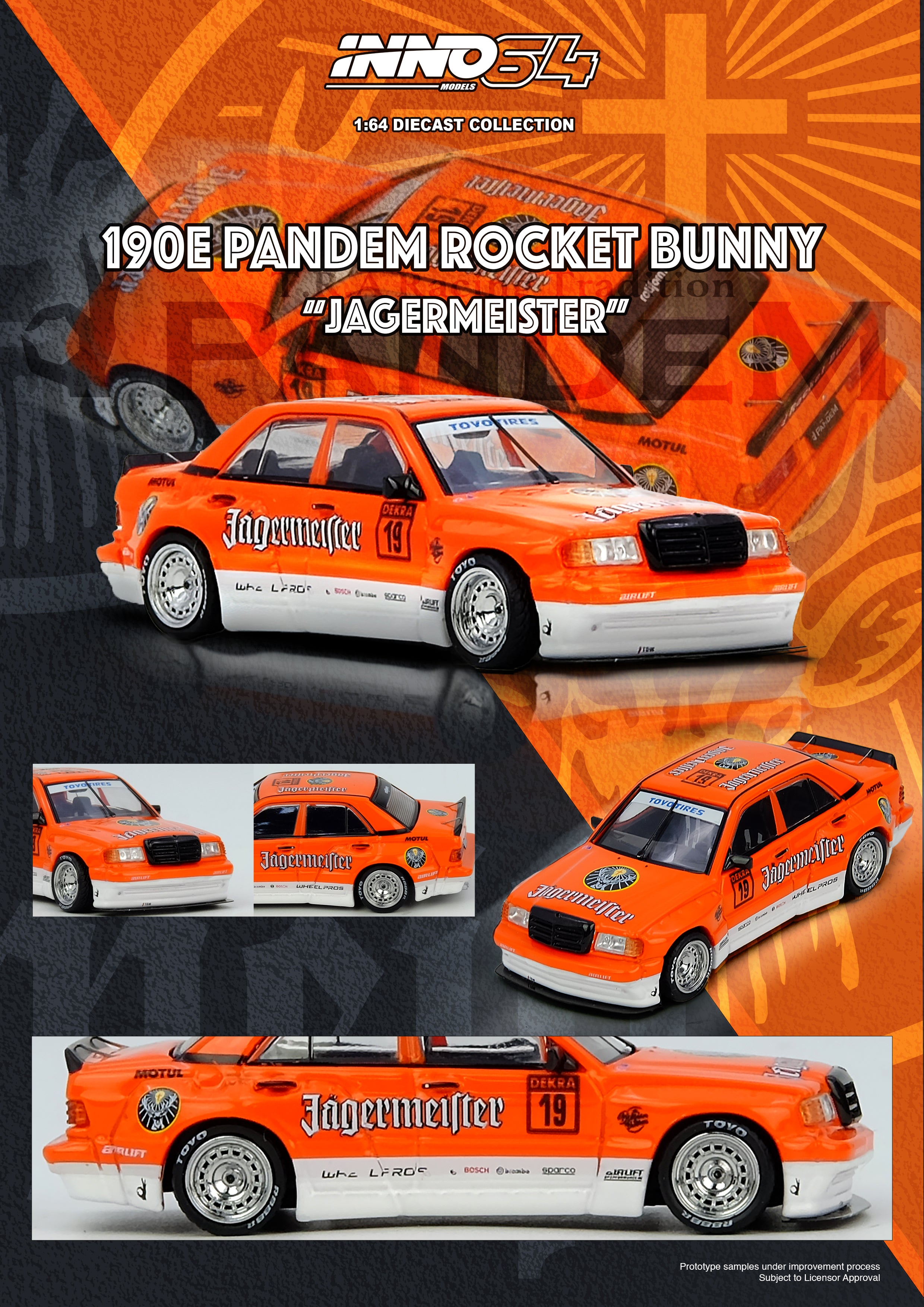 INNO 1/64 PANDEM ROCKET BUNNY 190E JAGERMEISTER