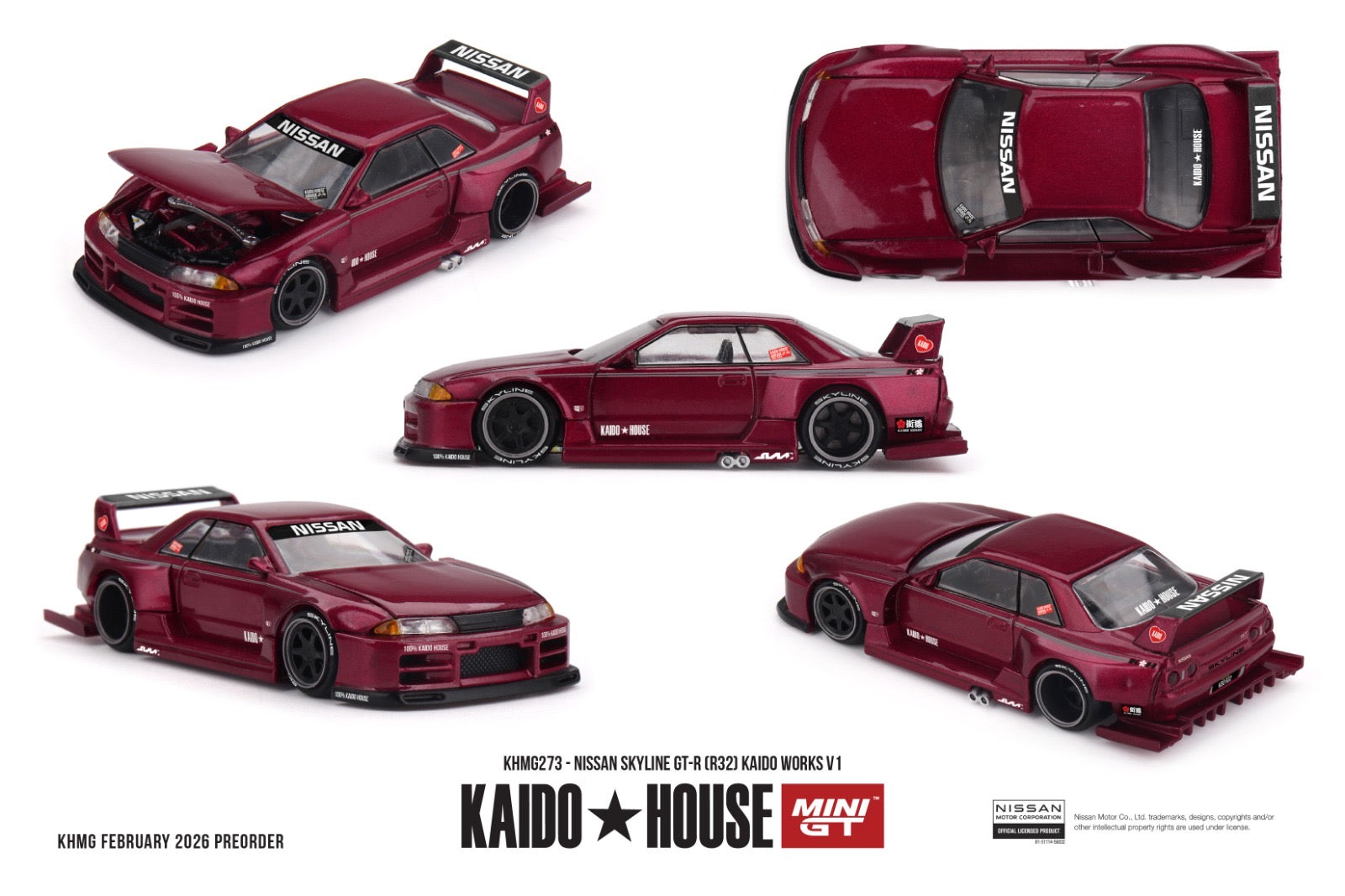 KAIDO HOUSE X MINI GT 1/64 Nissan Skyline GT-R (R32) KAIDO WORKS V1
