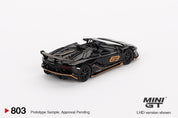 MINIGT 1:64 Lamborghini Aventador SVJ 63 Roadster Nero Aldebaran