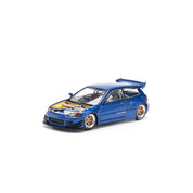 POP RACE 1:64 PANDEM CIVIC EG6 METALLIC BLUE WITH OPEN HOOD PR640174