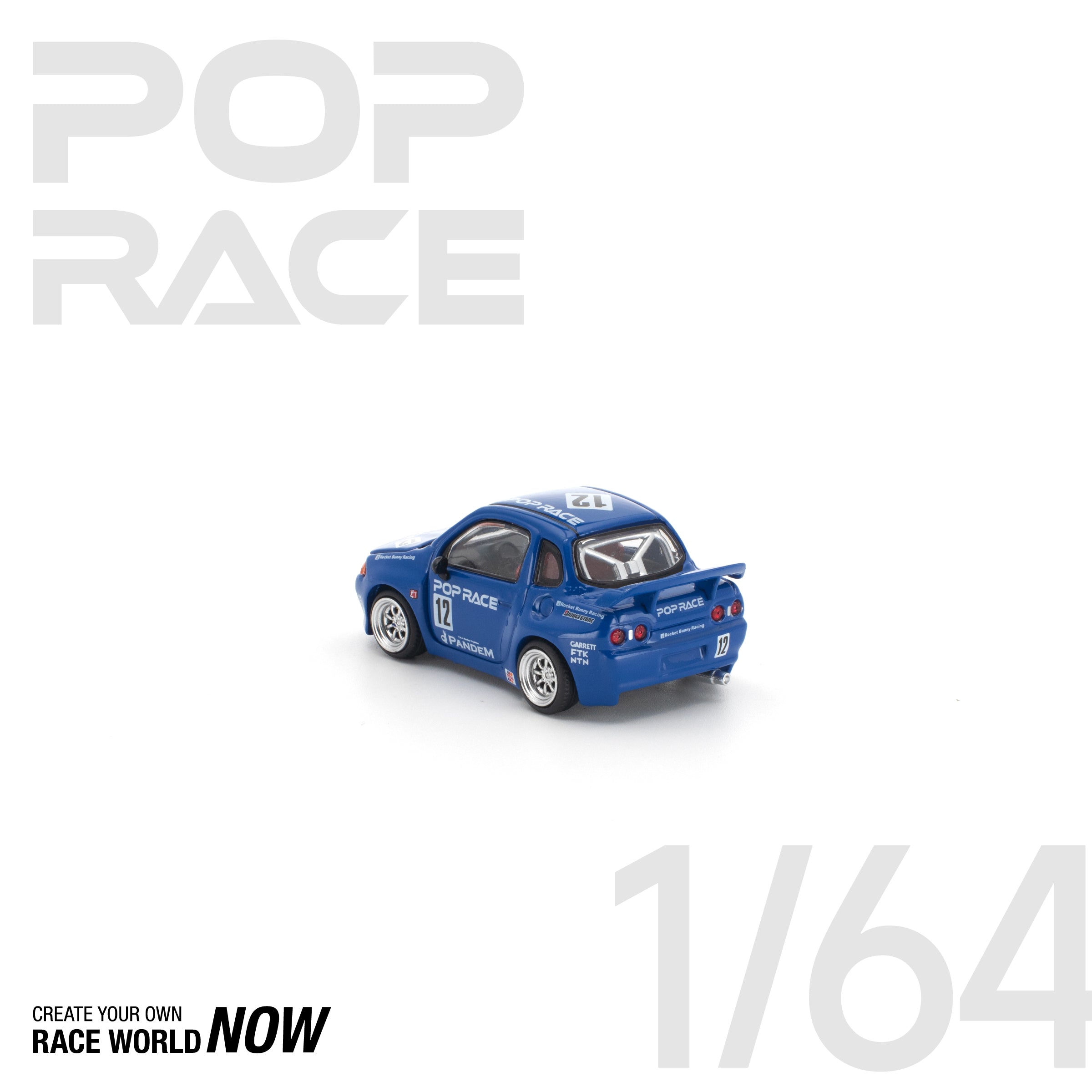 POP RACE 1/64 - PANDEM E30 银色