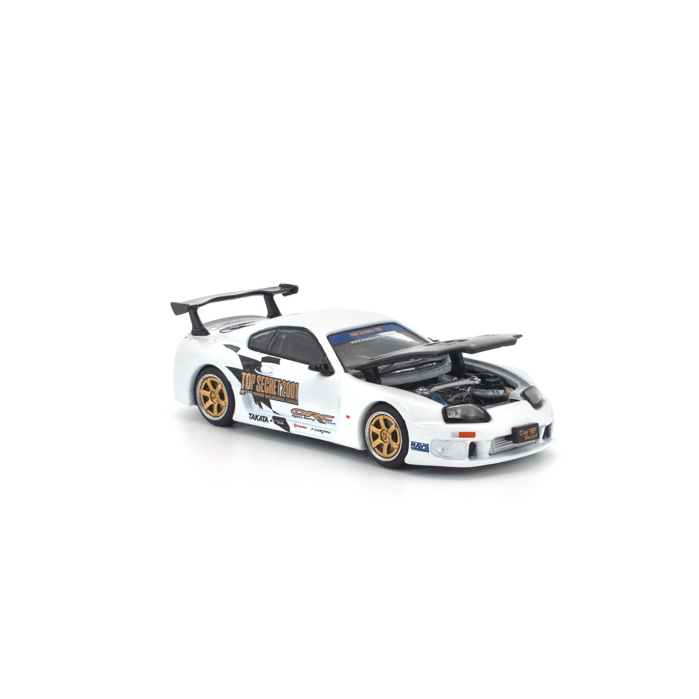 POP RACE 1/64 - TOP SECRET GT300 SUPRA WHITE