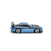 POP Race 1:64 MAZDA RX7 RE-AMEMIYA WIDEBODY - BLUE CHRO