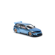 POP Race 1:64 PANDEM CIVIC EG6 - BLUE CHROME