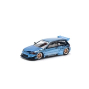 POP Race 1:64 PANDEM CIVIC EG6 - BLUE CHROME