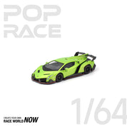 POP RACE 1/64 - LAMBORGHINI VENENO VERDE ITHACA
