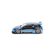POP Race 1:64 PANDEM CIVIC EG6 - BLUE CHROME