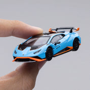 1/64 LAMBORGHINI HURACÁN STO BLU LAUFEY/ARANCIO XANTO