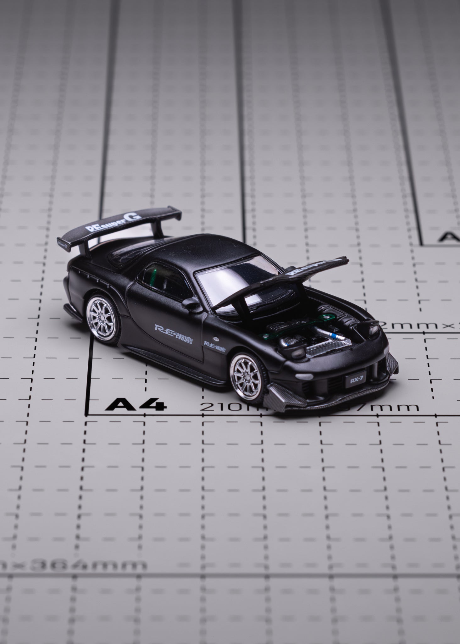 MAZDA RX7 RE-AMEMIYA - GUN METAL - POP RACE