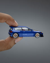 POP RACE 1:64 PANDEM CIVIC EG6 METALLIC BLUE WITH OPEN HOOD PR640174