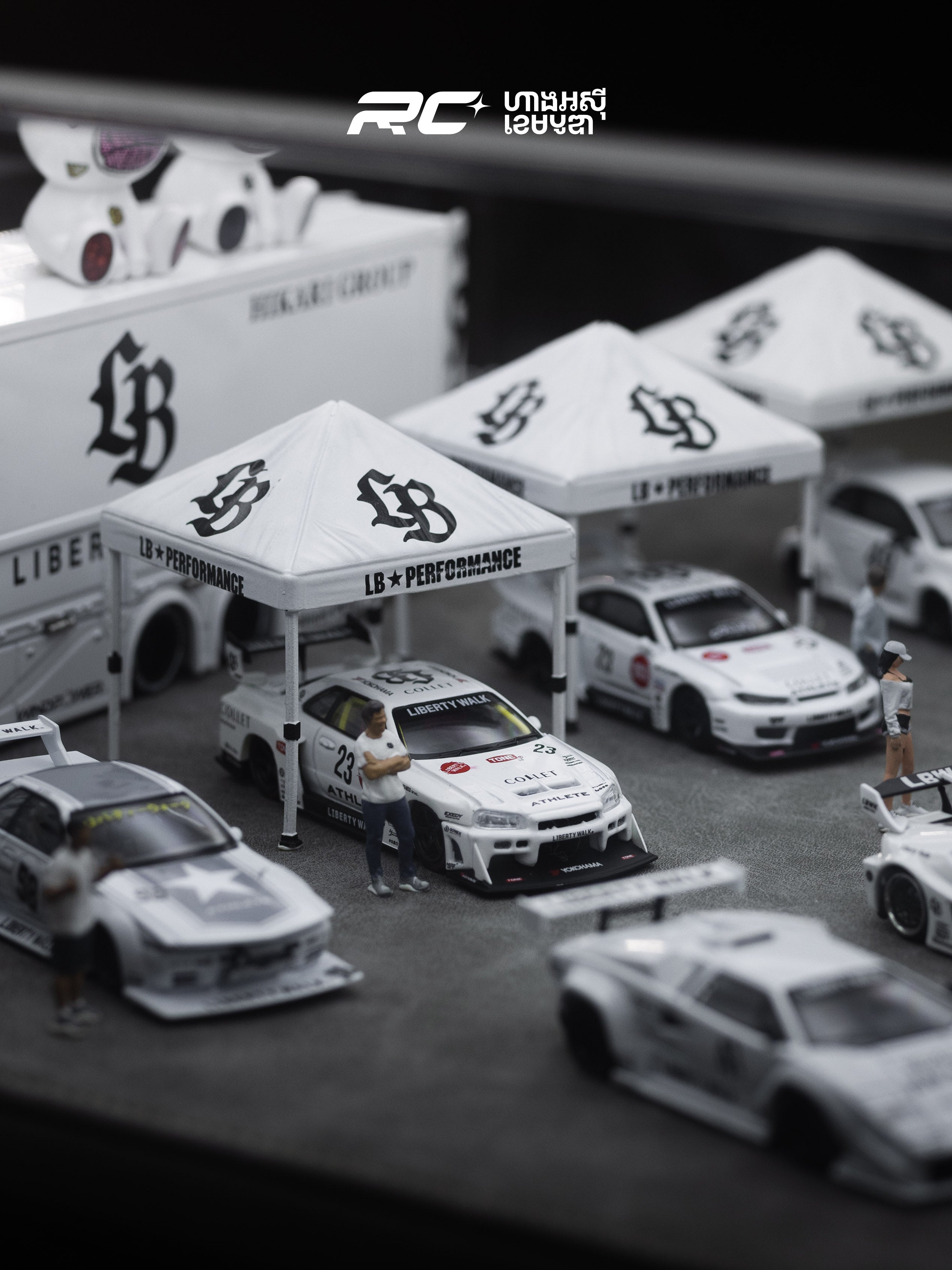 Full Set Liberty Walk 1/64 White livery setup