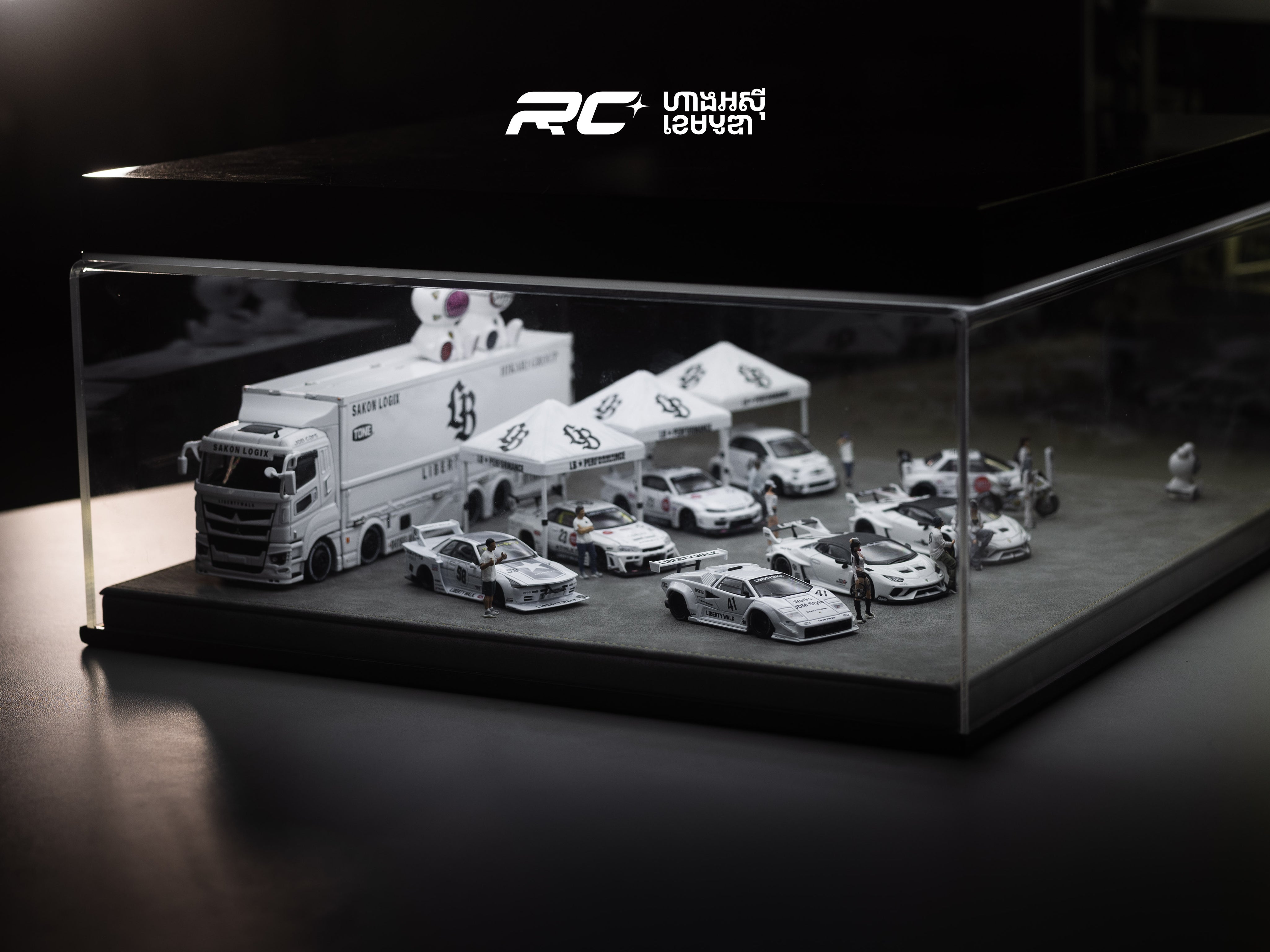 Full Set Liberty Walk 1/64 White livery setup