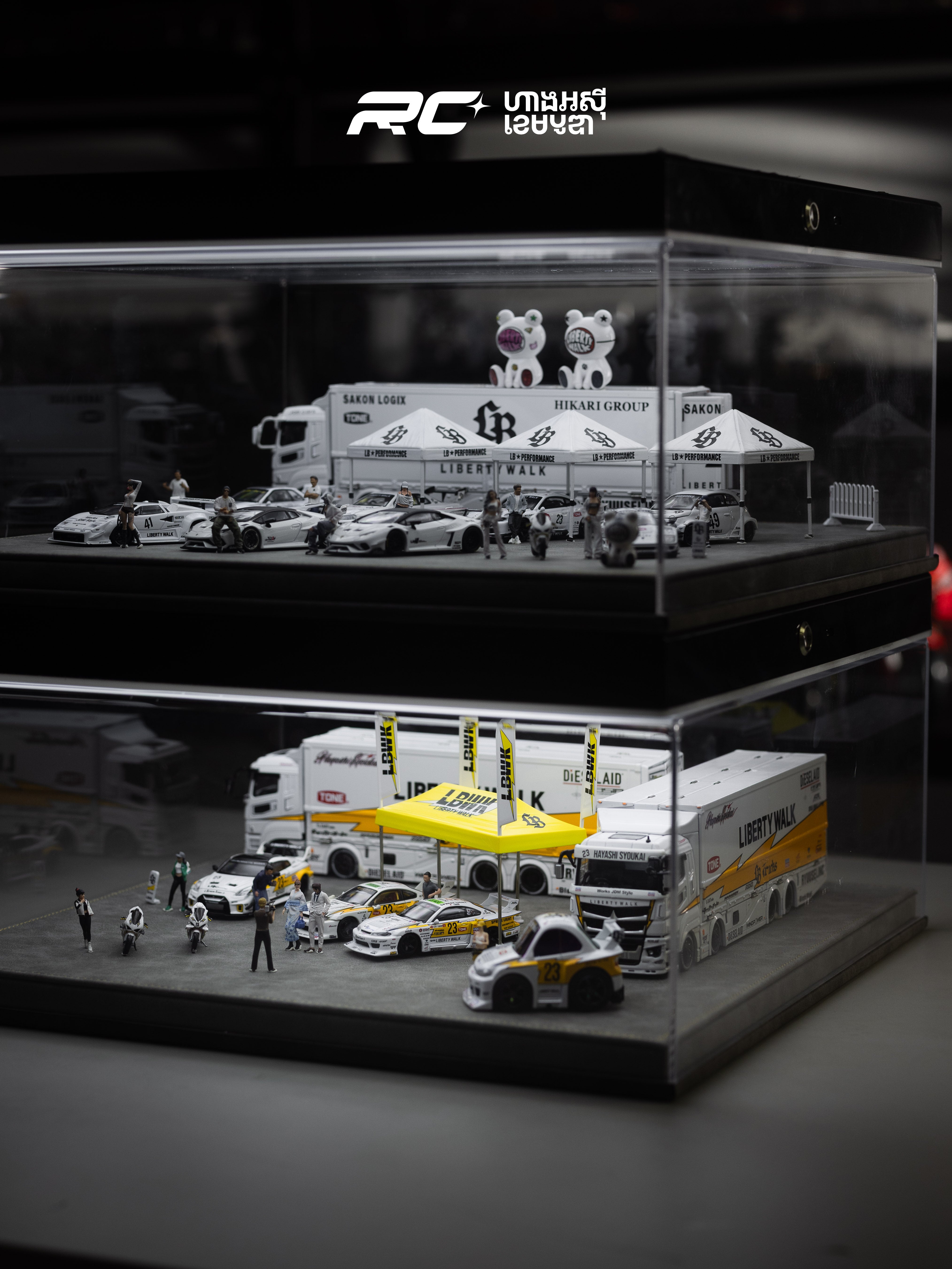 Full Set Liberty Walk 1/64 White livery setup