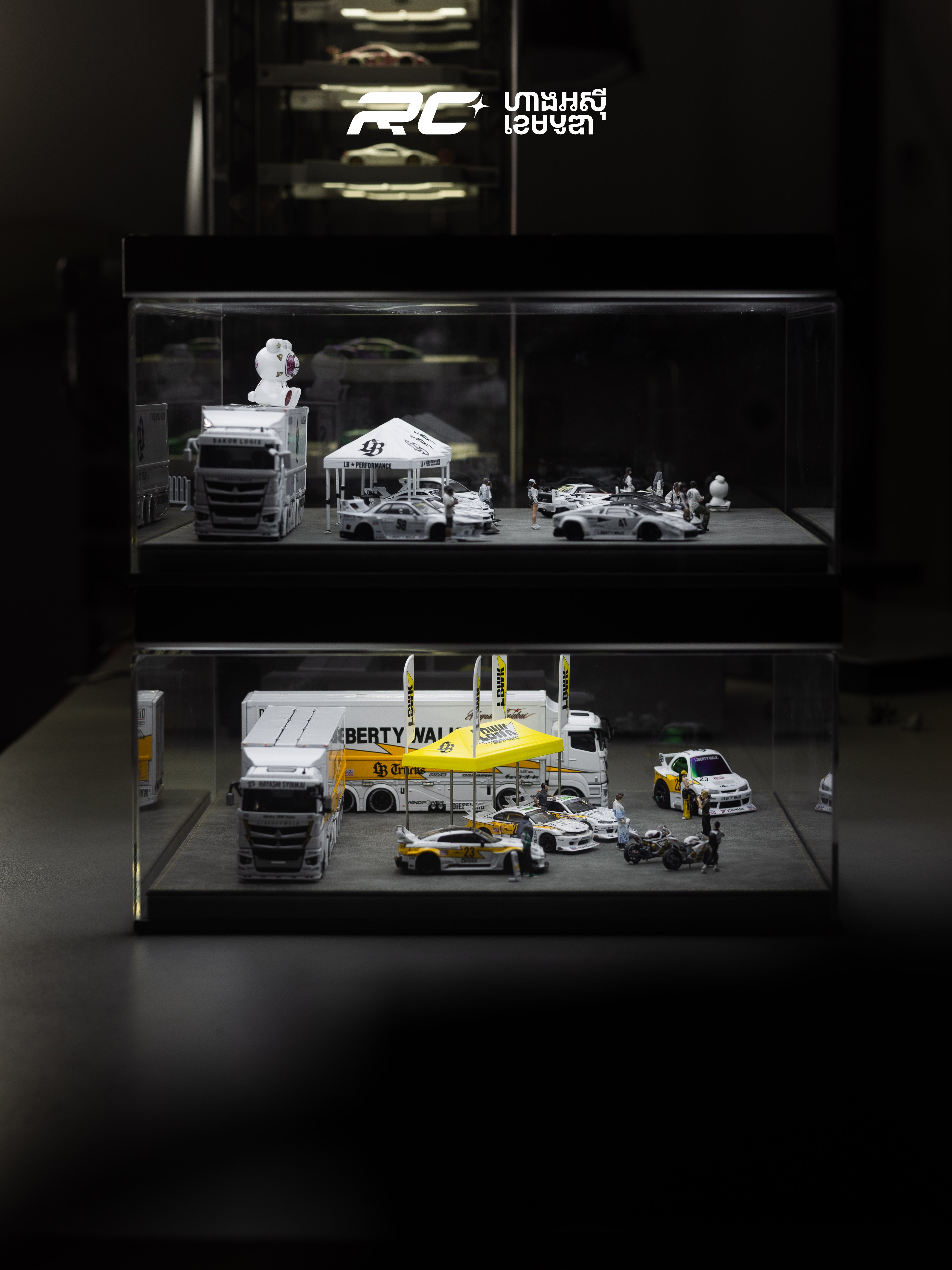 Full Set Liberty Walk 1/64 White livery setup