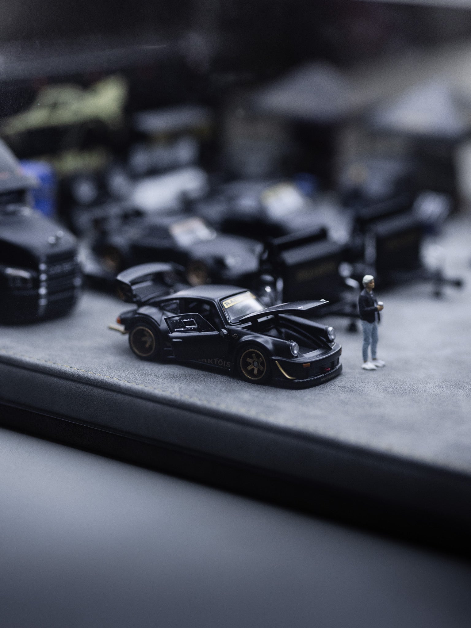 Nakai San 1/64 Porsche Matte Black Collection