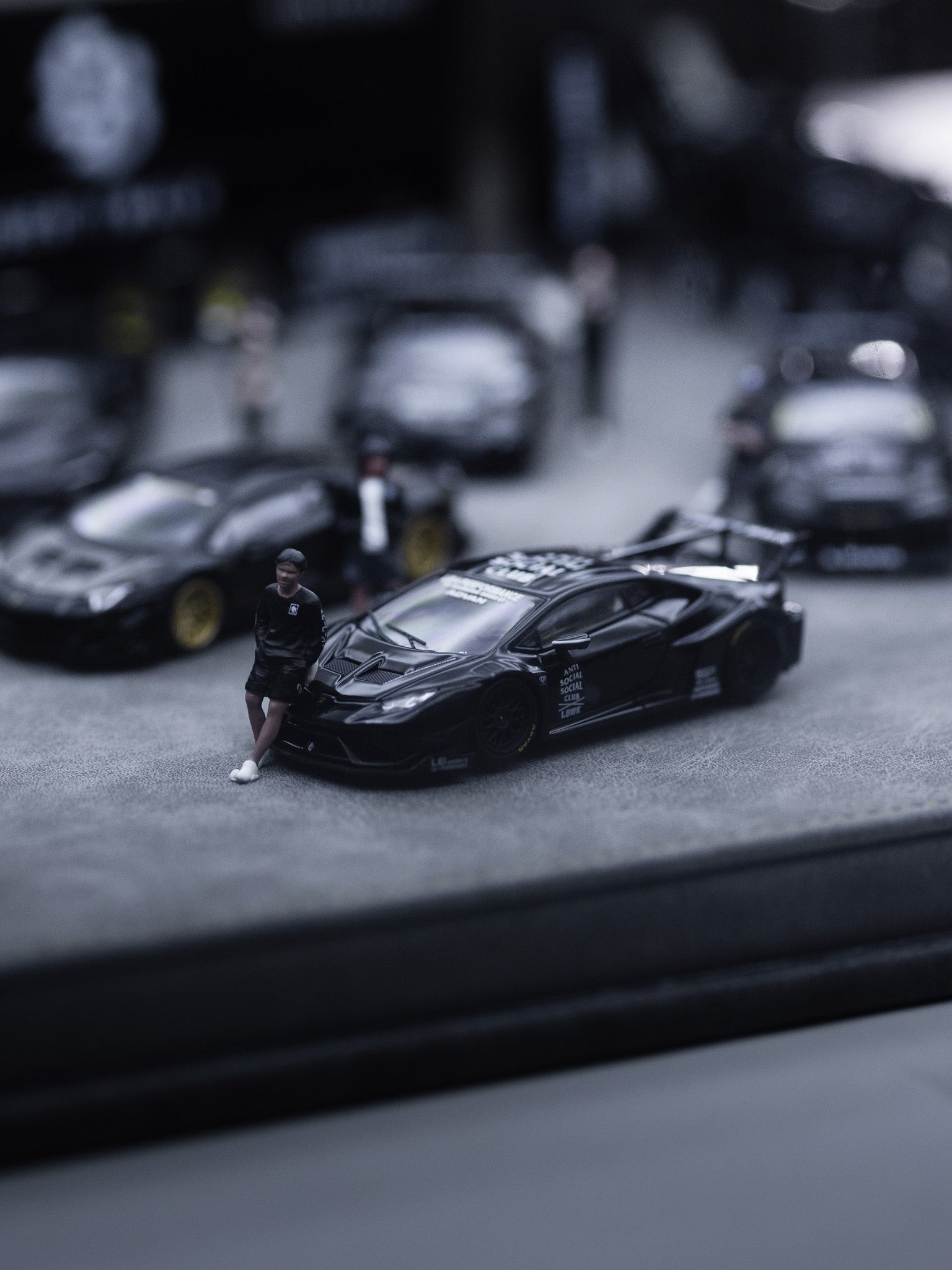 Liberty Walk 1/64 Matte Black Collection set