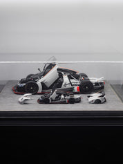 Set 1/18 and 1/64 LCD Pagani Huayra R Matte Pearl White