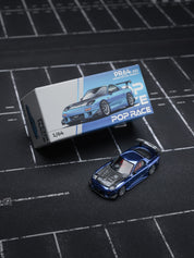 POP Race 1:64 MAZDA RX7 RE-AMEMIYA WIDEBODY - BLUE CHRO