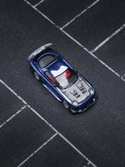 POP Race 1:64 MAZDA RX7 RE-AMEMIYA WIDEBODY - BLUE CHRO
