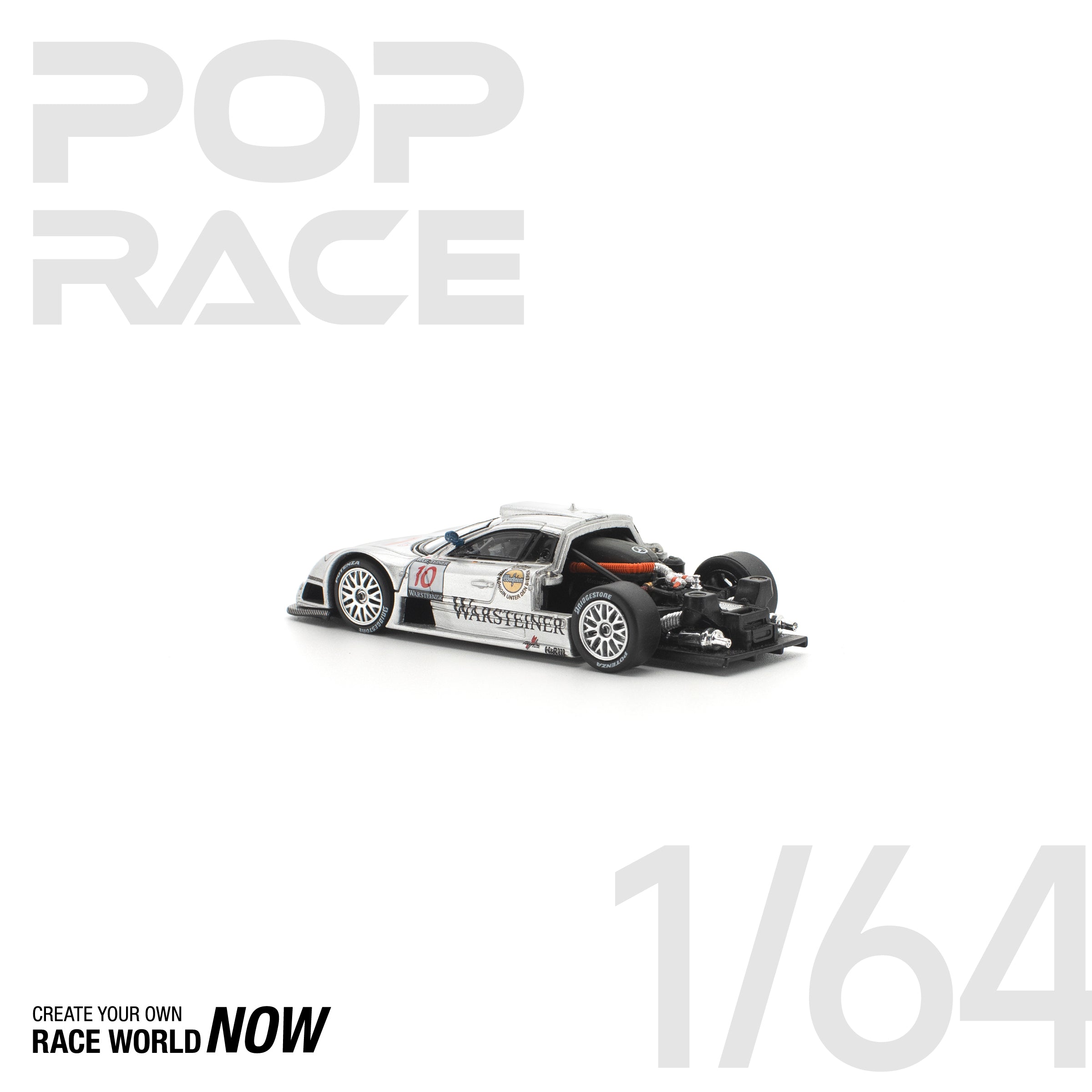 POP RACE 1/64 - MERCEDES-BENZ AMG CLK GTR FIA GT CHAMPIONSHIP 1997