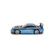 POP Race 1:64 MAZDA RX7 RE-AMEMIYA WIDEBODY - BLUE CHRO