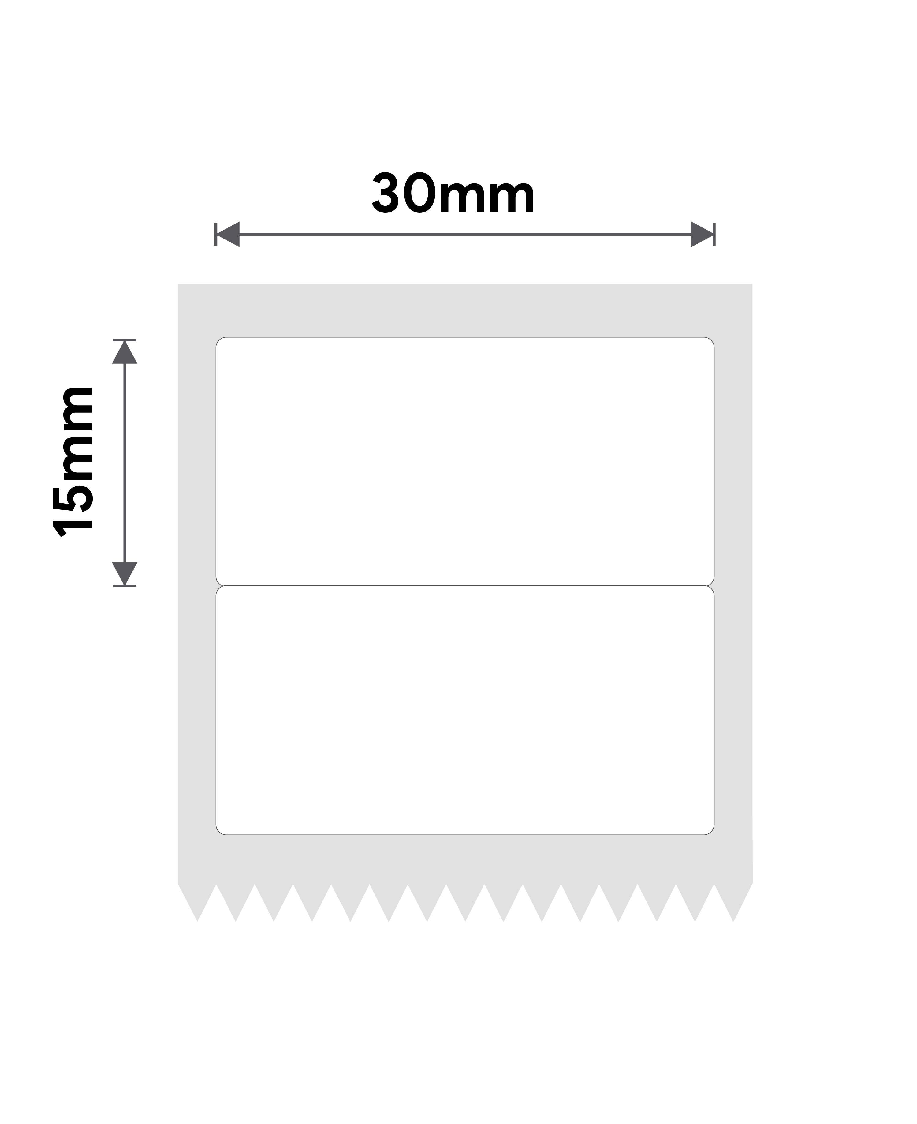 T30*15mm/2R-460 White