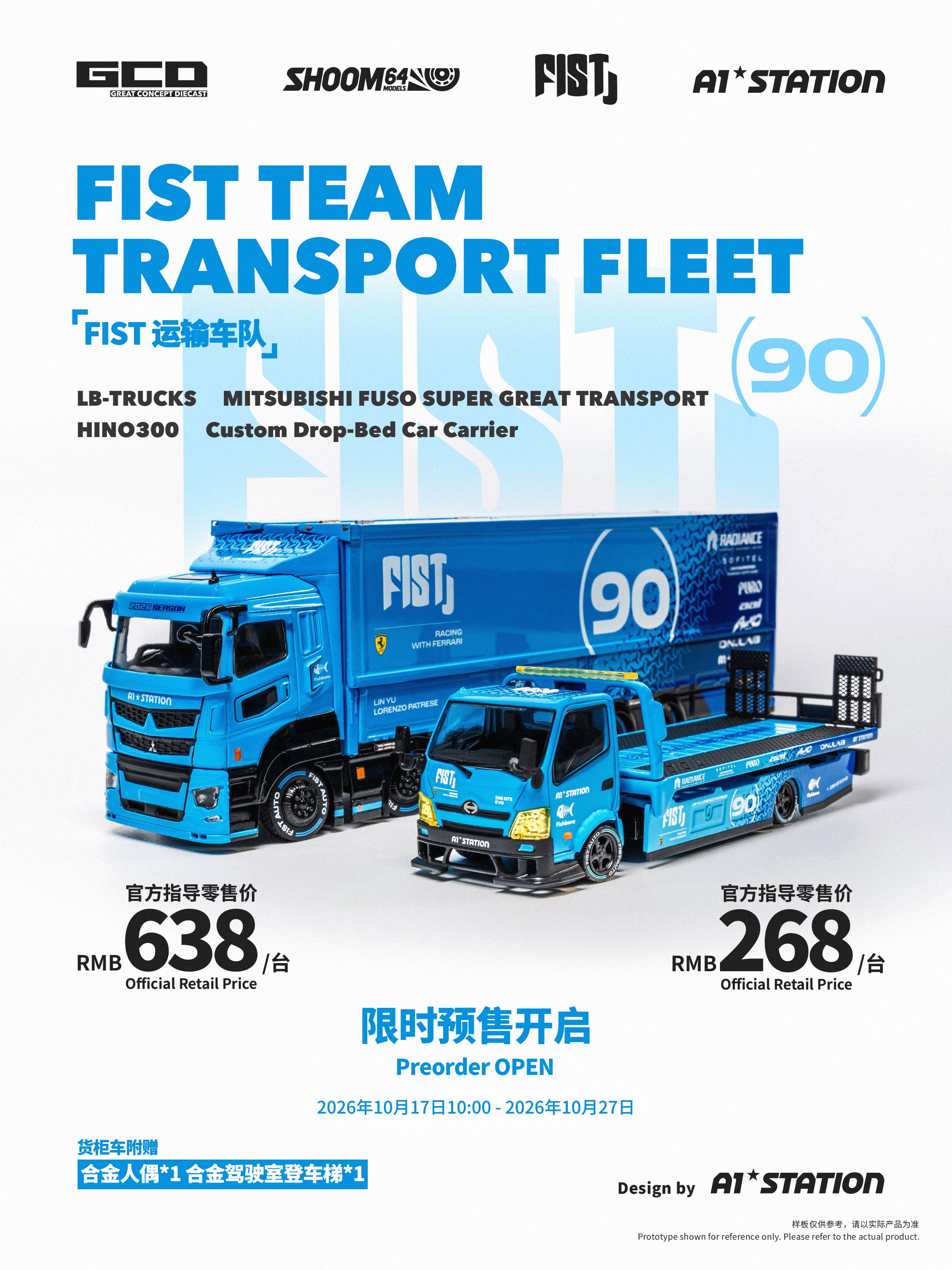 GCD 1/64 LBWK MITSUBISHI FUSO SUPER GREAT Container Truck