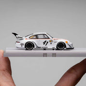 PORSCHE 993 RWB #41, WHITE: MOBY DICK 1:64