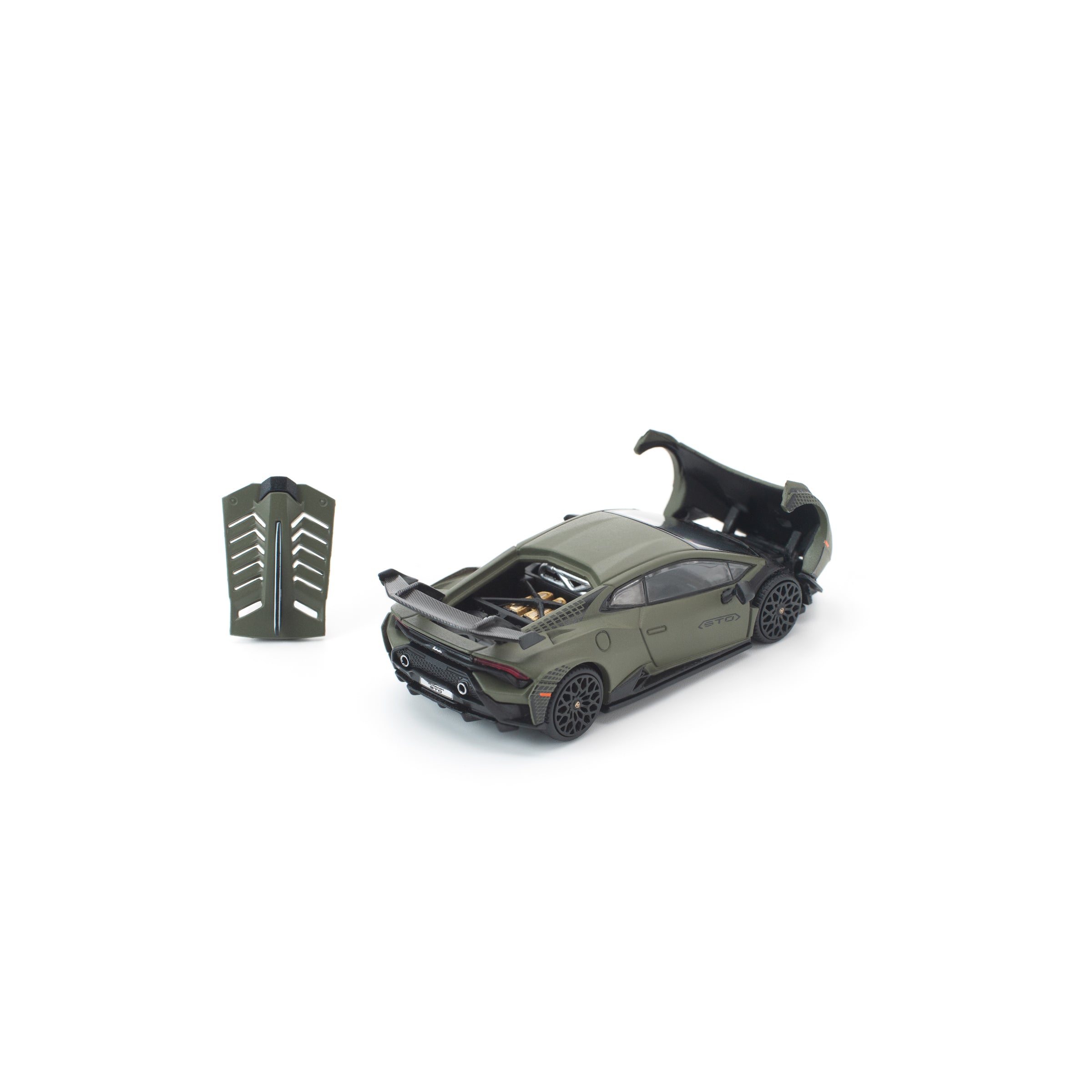 POP RACE 1/64 - LAMBORGHINI HURACAN STO VERDE TURBINE MATT