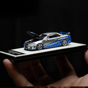 NISSAN GTR34 OPEN COVER EDITION SPEED AND PASSION BLUE SILVER