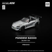 POP RACE 1:64 - PANDEM S2000 SILVER - NEW TOOLING