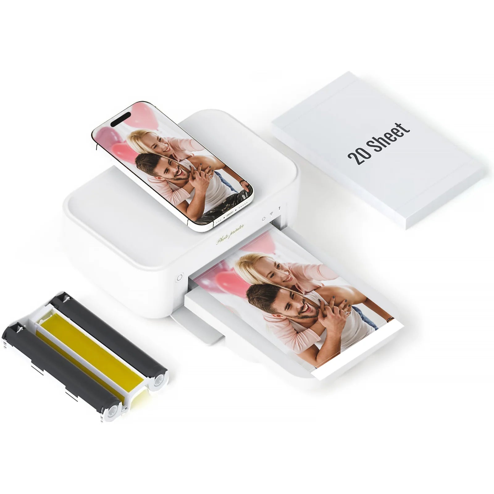 Hanin CP4100 Wi-Fi Wireless Instant Photo Printer 4x6 + 1 Package of Paper