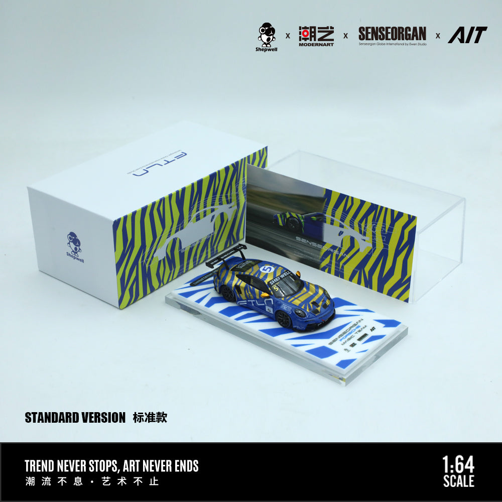 Tide Art MD 1:64 Porsche 911 CUP Thorn Paint Scheme Die-Cast Model Car