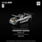POP RACE 1:64 - PANDEM S2000 SILVER - NEW TOOLING