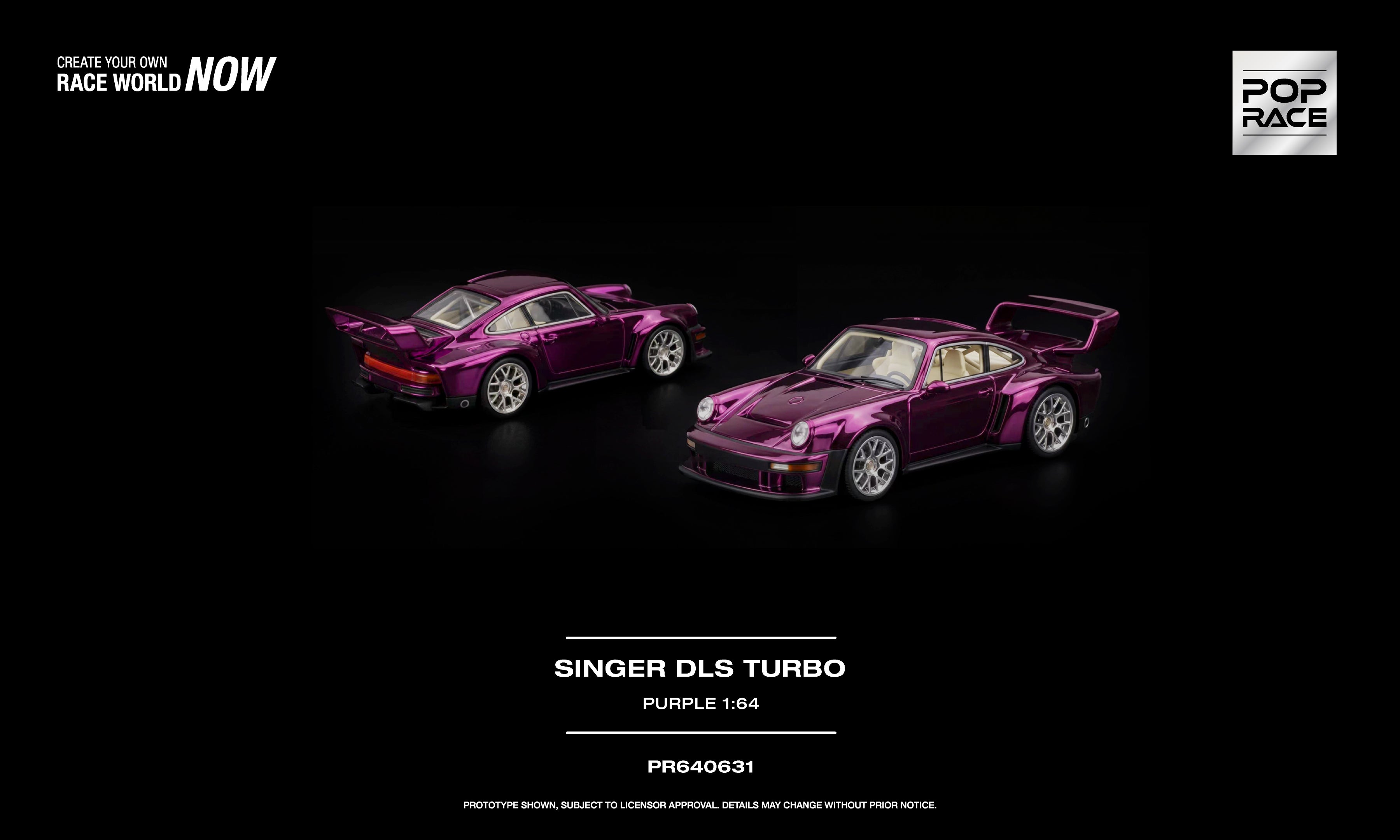 POP RACE 1/64 - SINGER DLS TURBO PURPLE