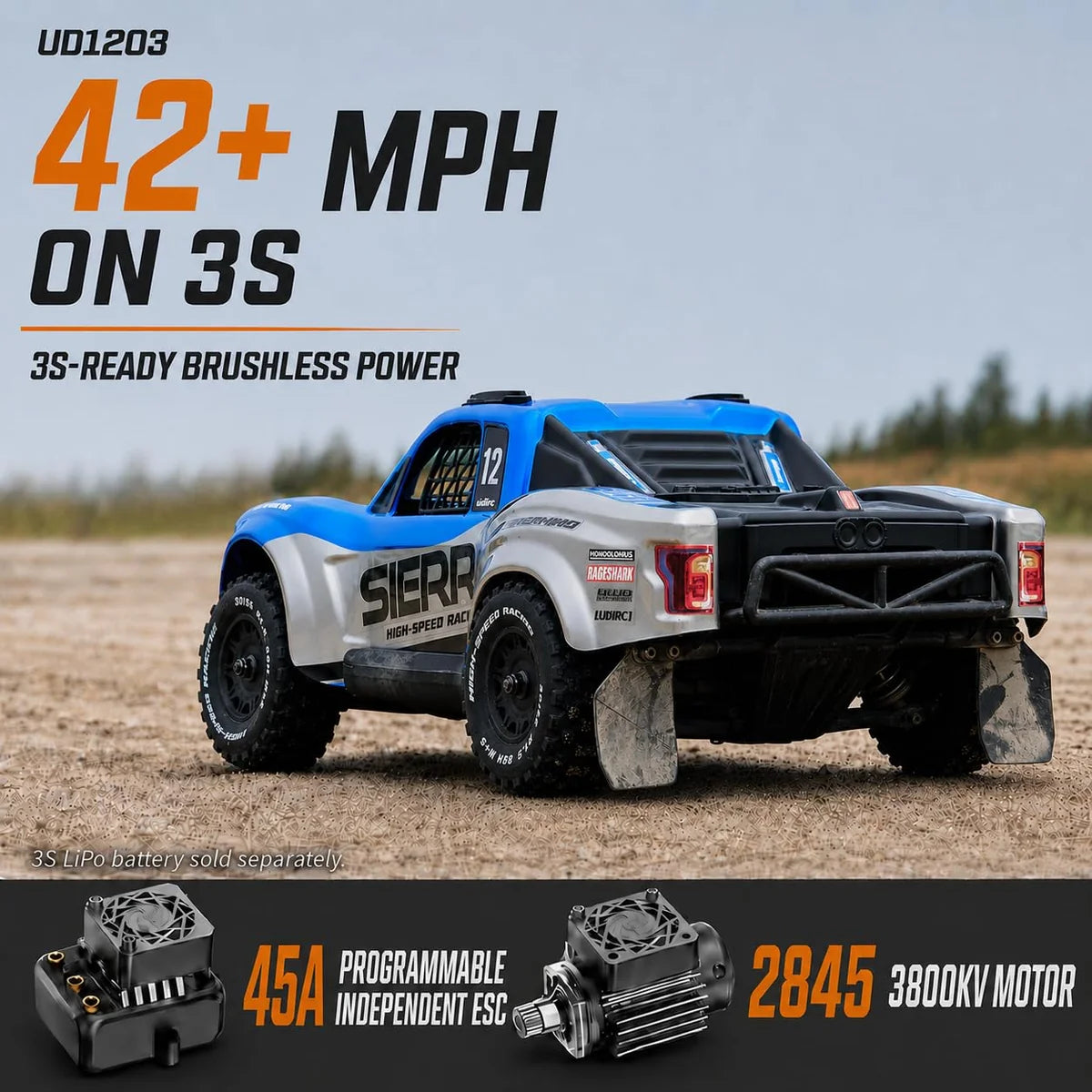 UDIRC SIERRA UD1203 1/12 4WD Brushless RTR RC Trophy Truck