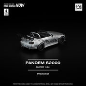 POP RACE 1:64 - PANDEM S2000 SILVER - NEW TOOLING