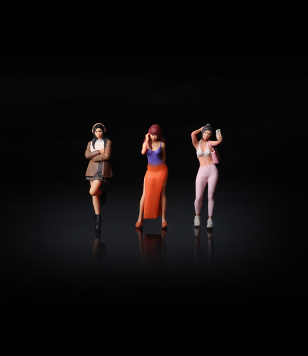 MoreArt1:64 Beautiful and Beautiful Girl Doll Set Simulation Resin Model
