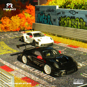 SR 1:64 Porsche 911 GT3 R Black and White Double Streak