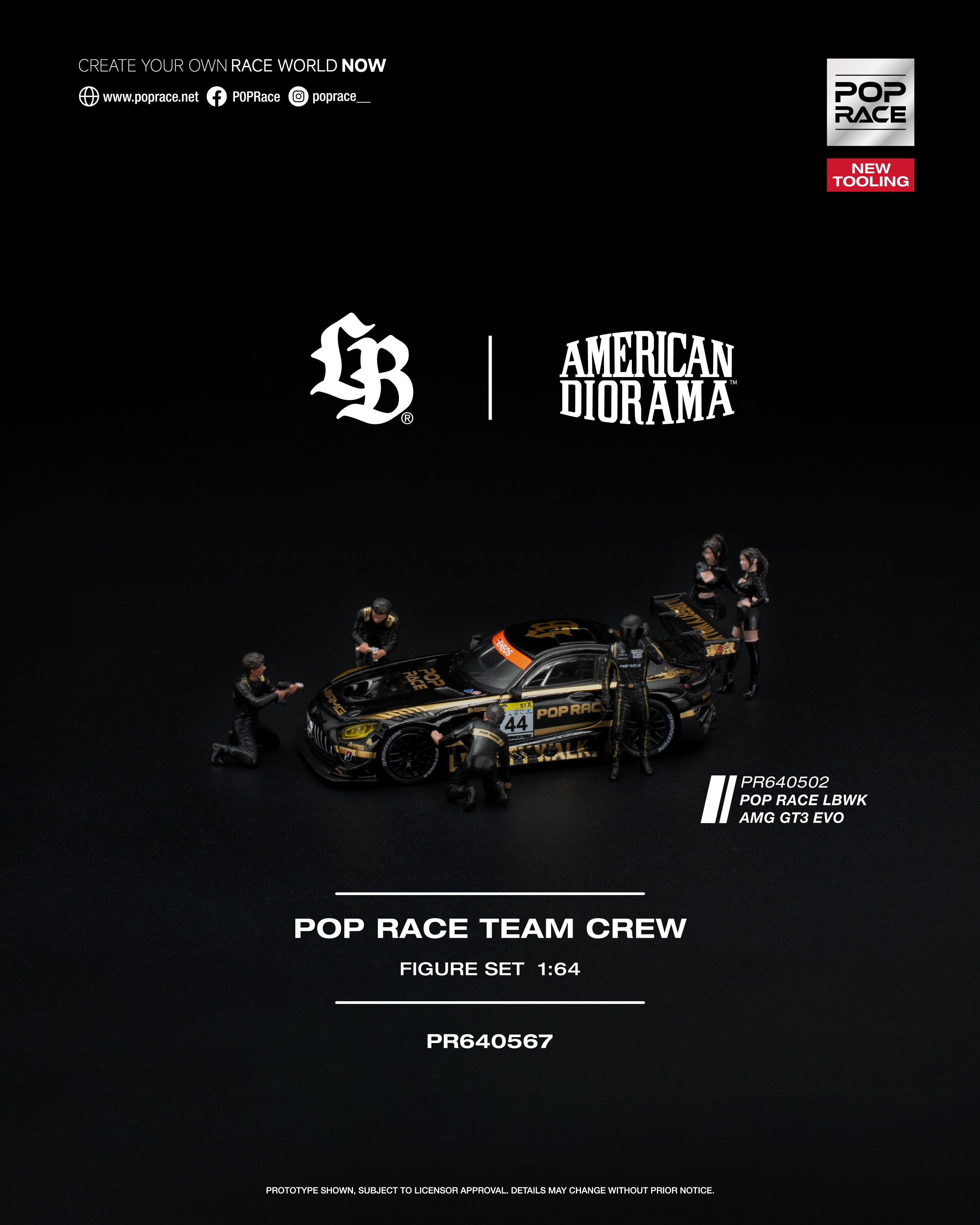 POP RACE 1/64 POP RACE TEAM CREW (6 Figures)