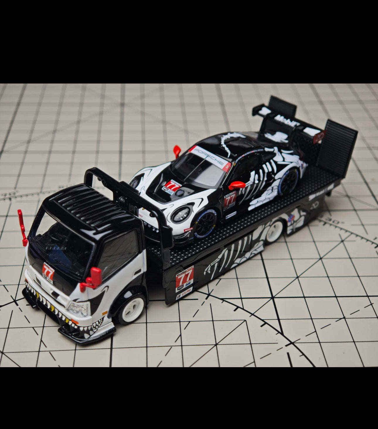 H300 Flated Transport Trailer For Porsche 911 GT3 #77 AO Racing